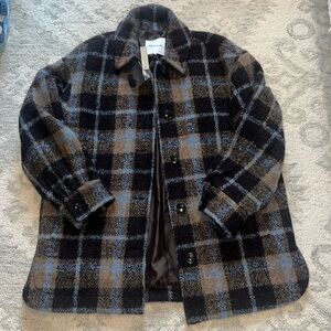 Madewell The Belrose Shirt-Jacket in Cassel Plaid
